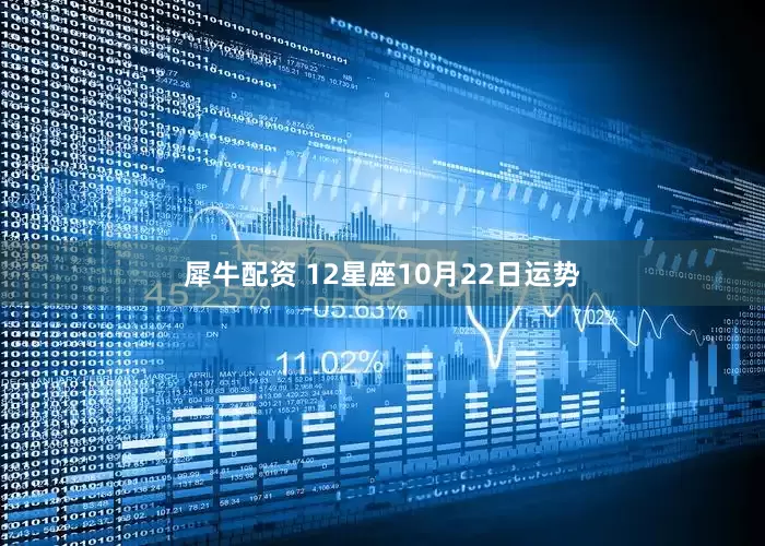犀牛配资 12星座10月22日运势