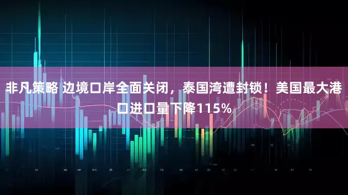 非凡策略 边境口岸全面关闭，泰国湾遭封锁！美国最大港口进口量下降115%
